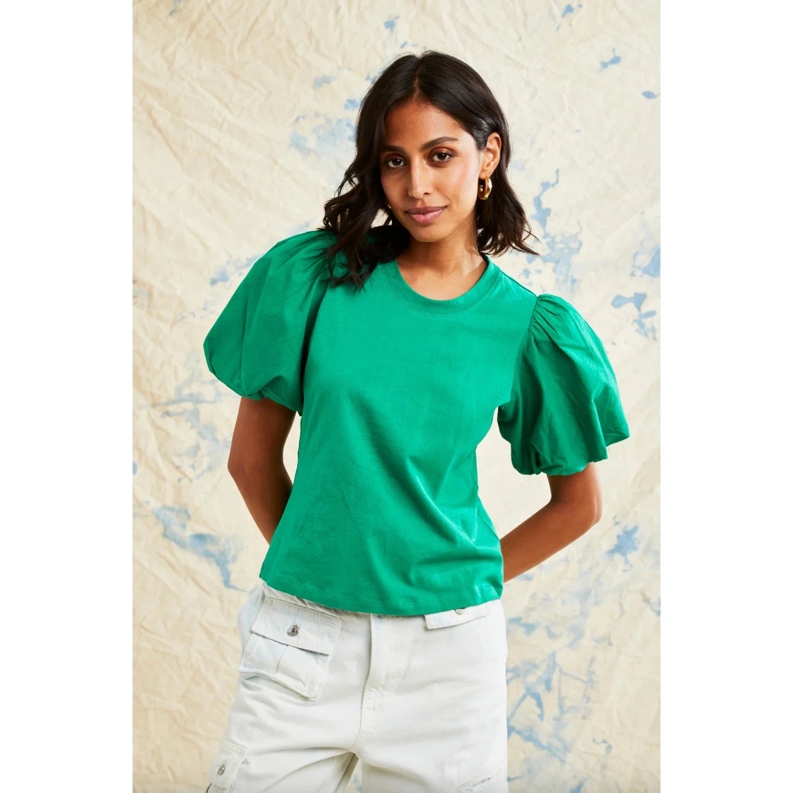 Love the Label Lali Tee Houndstooth Herringbone Solid
