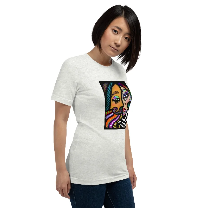 CYRUS THE GREAT Women's T-Shirt Hooded Caped Shawl Collar
