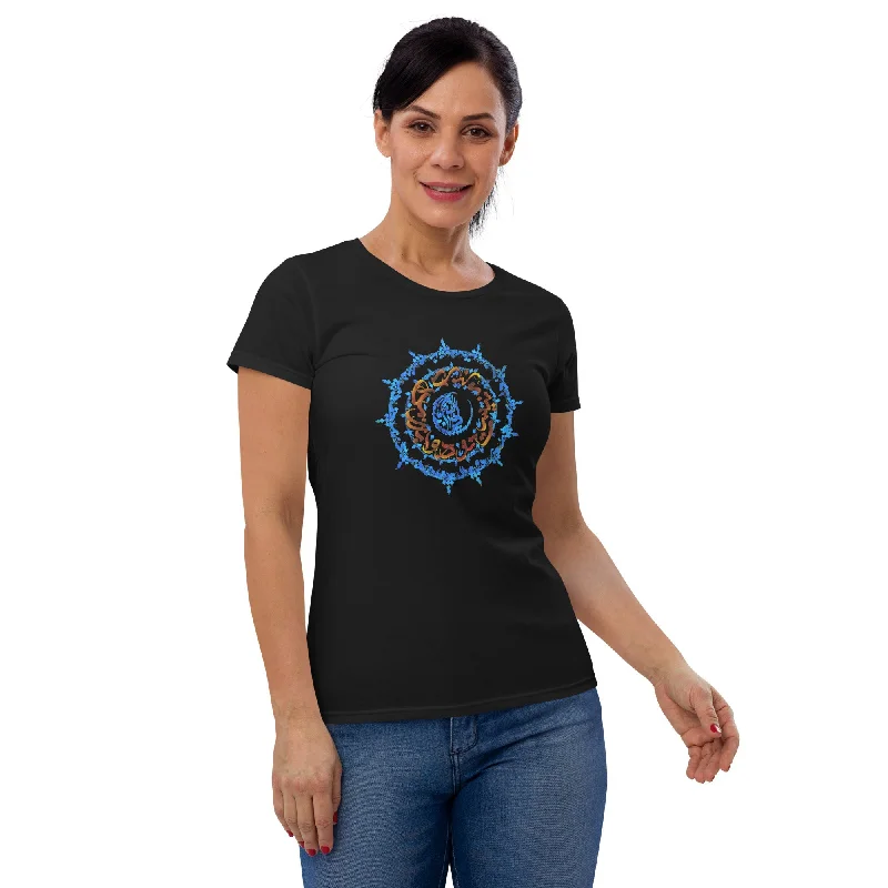 DELBAR Women's T-Shirt Lace Blend Ribbed Blend Corduroy Blend
