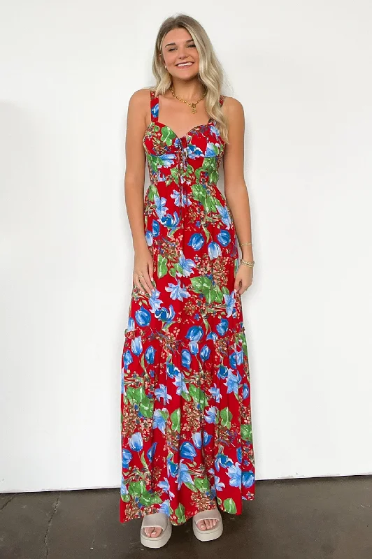 Exceptional Sight V-Neck Floral Maxi Dress - FINAL SALE