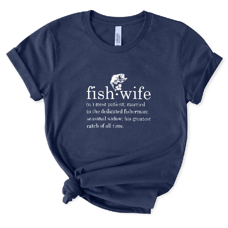 Fish Wife T-Shirt for Women Rayon Velvet Corduroy