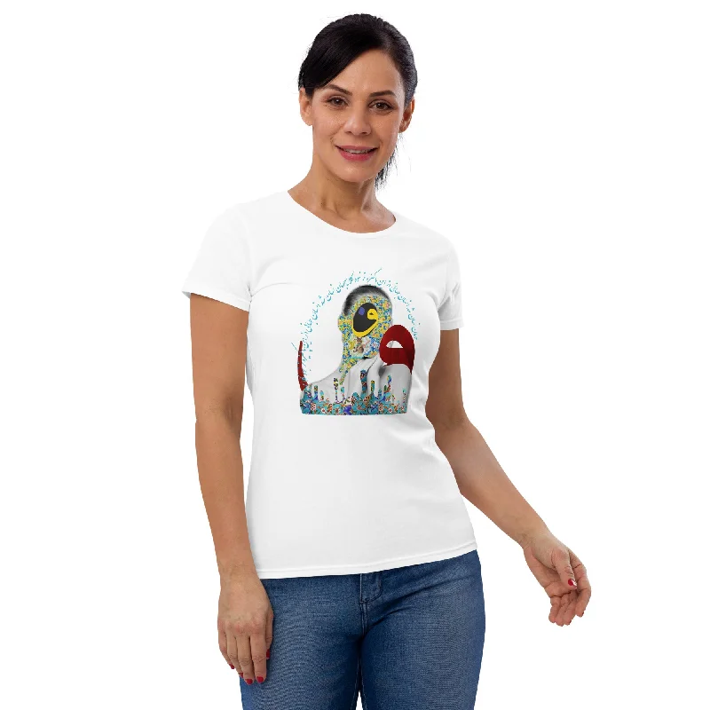 FREEDOM Women's T-Shirt Striped Floral Plaid