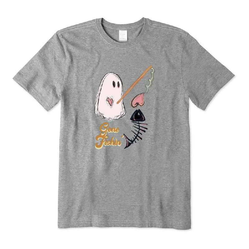 Halloween Gone Fishing T-Shirt Mesh Blend Leather Blend Suede Blend