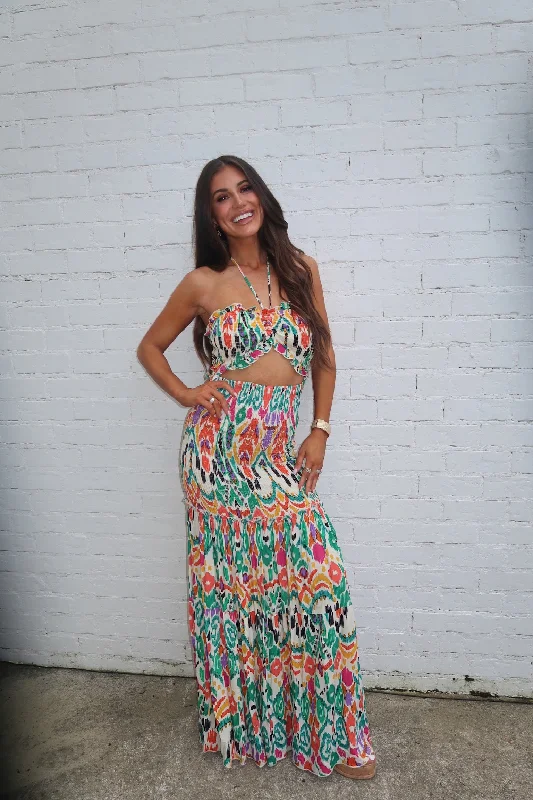 Harper Scrunch Maxi Dress-Multi