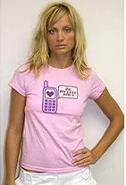 Me My Cell And I Girls T-Shirt Embroidered Appliqued Beaded