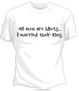 Men Are Idiots Girls T-Shirt Houndstooth Herringbone Solid