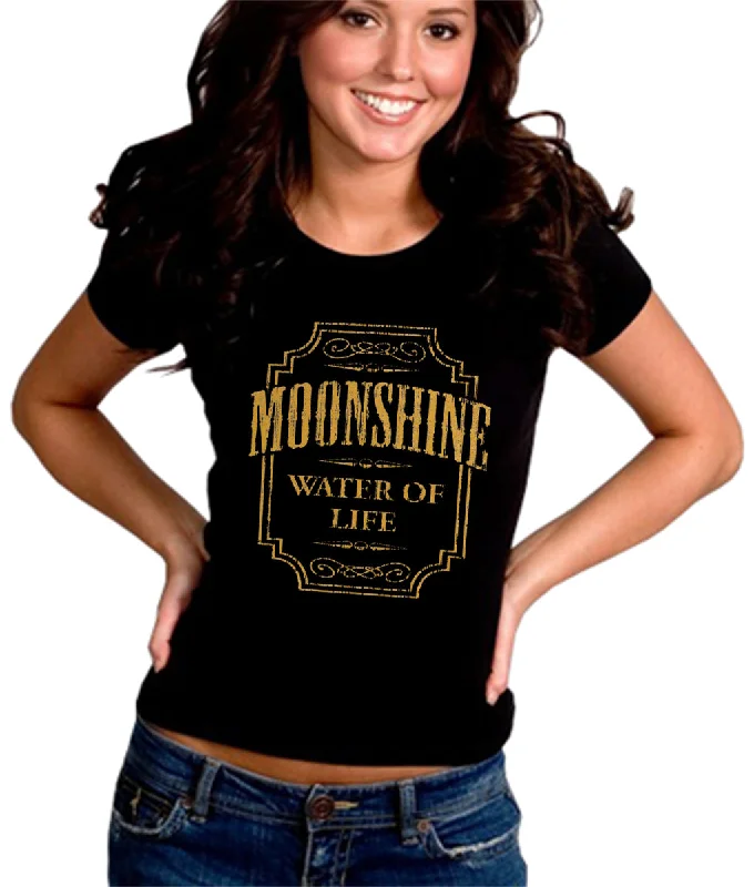 Moonshine - Water Of Life Girl's T-Shirt Welt Pockets Slit Pockets