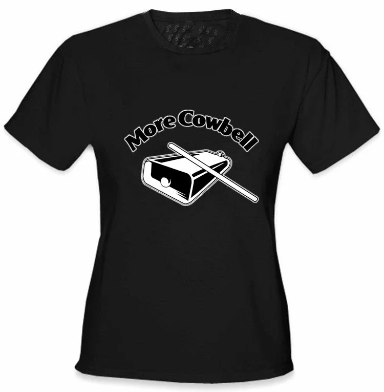 More Cowbell Girls T-Shirt Asymmetrical Pockets Print