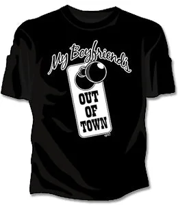 My Boyfriend Is Out Of Town Girls T-Shirt Cashmere Blend Cotton Blend Poly Blend