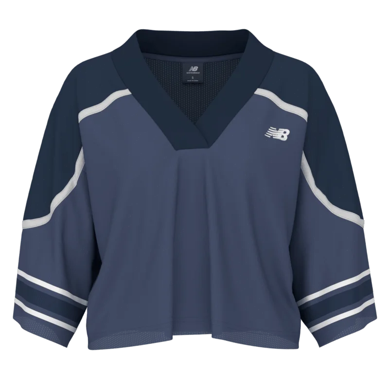 New Balance Women's Jersey Mesh T-Shirt Modern Contemporary Chic