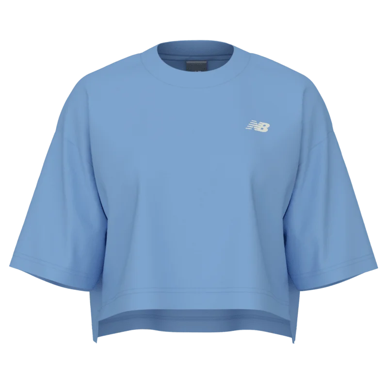 New Balance Women's Reimagined Oversized Waist T-Shirt Boxy Fit Fitted Loose