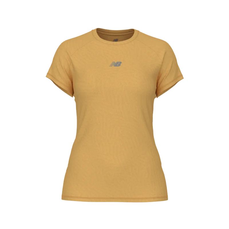 New Balance Women's Seasonal Jacquard T-Shirt V-Neck T-Shirt Long Sleeve Cotton