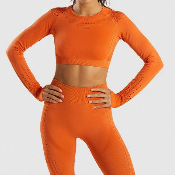 New hot Women Seamless Hollow-out Mesh Thin Sports Yoga Shirts Long Sleeves Tops Energy Yoga Sports Fitness Gym Workout T-shirts Solid Print Embellished New hot Women Seamless Hollow-out Mesh Thin Sports Yoga Shirts Long Sleeves Tops Energy Yoga Sports Fitness Gym Workout T-shirts Solid Print Embellished