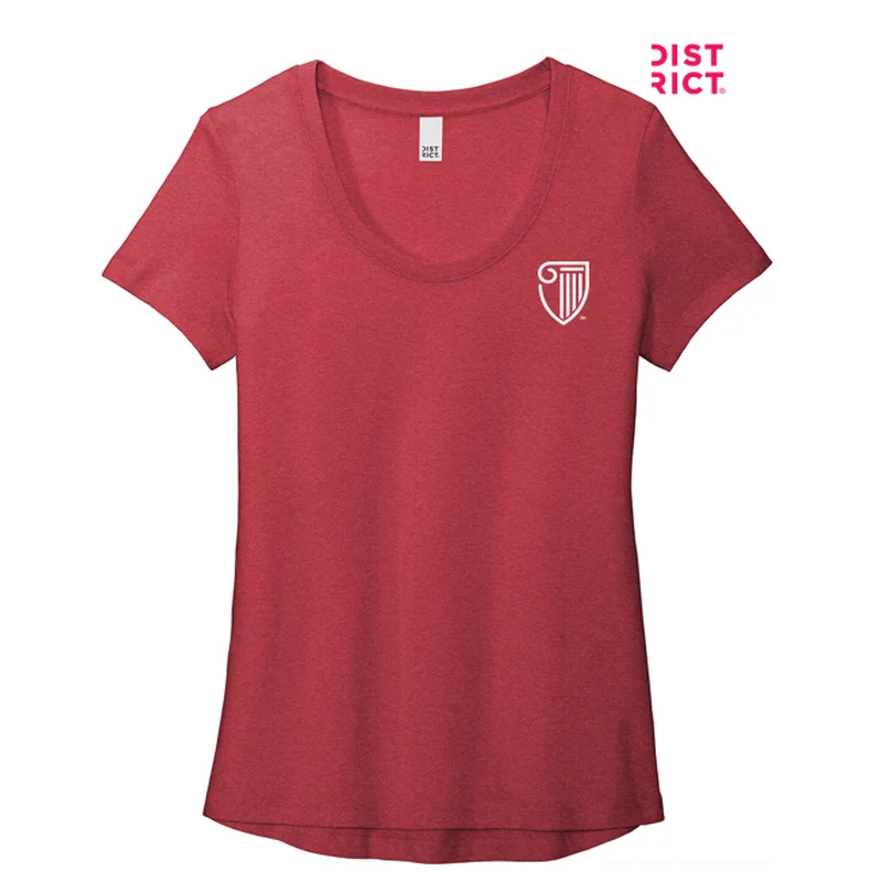 NEW STRAYER District ® Women’s Flex Scoop Neck Tee- Heathered Red Cotton Fabric Linen Fabric Terry Fabric NEW STRAYER District ® Women’s Flex Scoop Neck Tee- Heathered Red Cotton Fabric Linen Fabric Terry Fabric