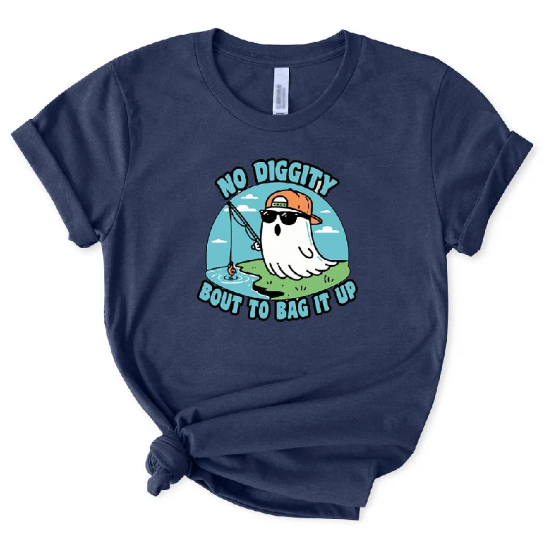 No Diggity Bout To Bag It Up T-Shirt for Women Real Fur Shearling Chenille