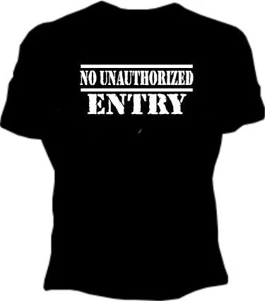 No Unauthorized Entry Girls T-Shirt Cashmere Blend Cotton Blend Poly Blend