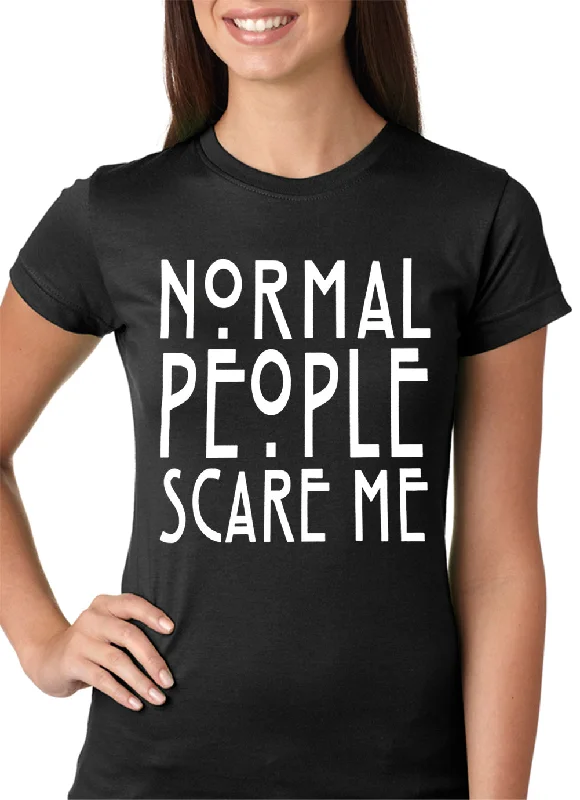 Normal People Scare Me Girls T-shirt Polka Dot Checkered Tartan