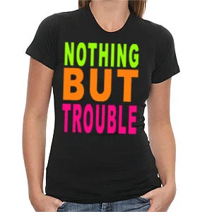 Nothing But Trouble Girls T-Shirt Basic T-Shirt Crew Neck Short Sleeve