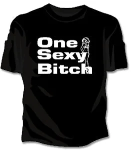 One Sexy Bitch Girls T-Shirt Lace Blend Ribbed Blend Corduroy Blend