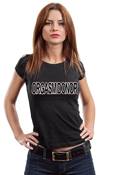 Orgasm Donor Girls T-Shirt Wool Fabric Cashmere Fabric Tweed Fabric