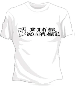 Out Of My Mind Girls T-Shirt Mesh Fabric Canvas Fabric Denim Fabric