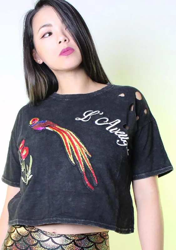 Phoenix Crop Top T-Shirt Modern Contemporary Chic