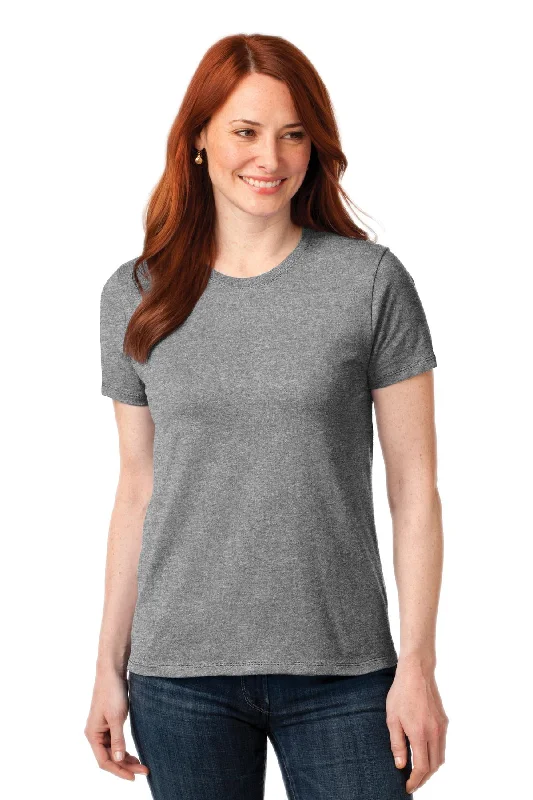Port & Company Ladies Core Blend Tee. LPC55 Spandex Blend Rayon Blend Denim Blend