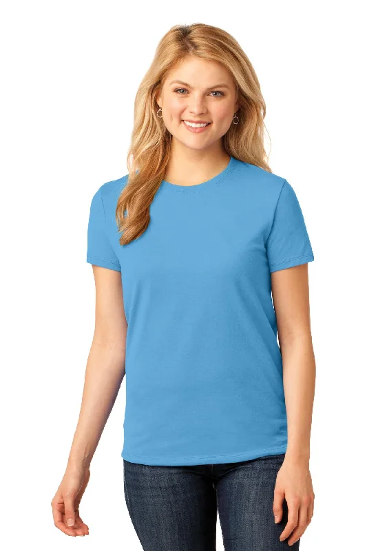 Port & Company Ladies Core Cotton Tee. LPC54 Mesh Canvas Denim