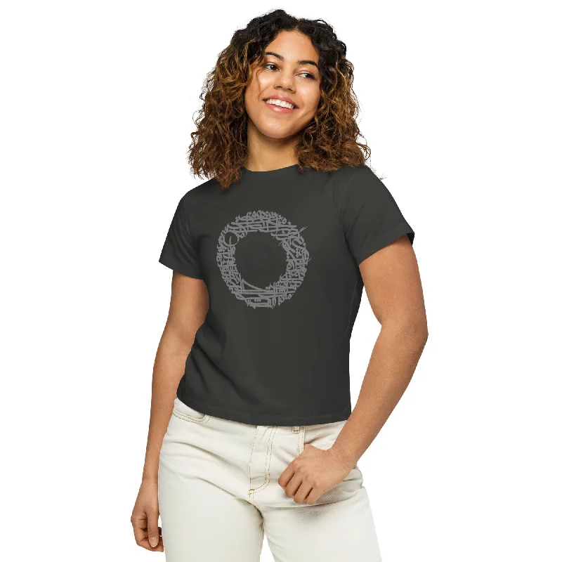 RAHE ESHGH Women’s High-Waisted Tee Boxy Fit Fitted Loose