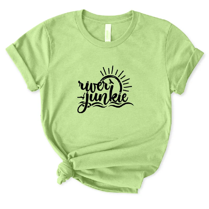 River Junkie T-Shirt for Women Faux Fur Fabric Real Fur Fabric Shearling Fabric