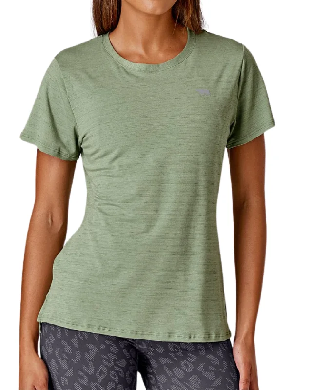Running Bare Always Crew Workout Tee | Palm Wool Fabric Cashmere Fabric Tweed Fabric Running Bare Always Crew Workout Tee | Palm Wool Fabric Cashmere Fabric Tweed Fabric
