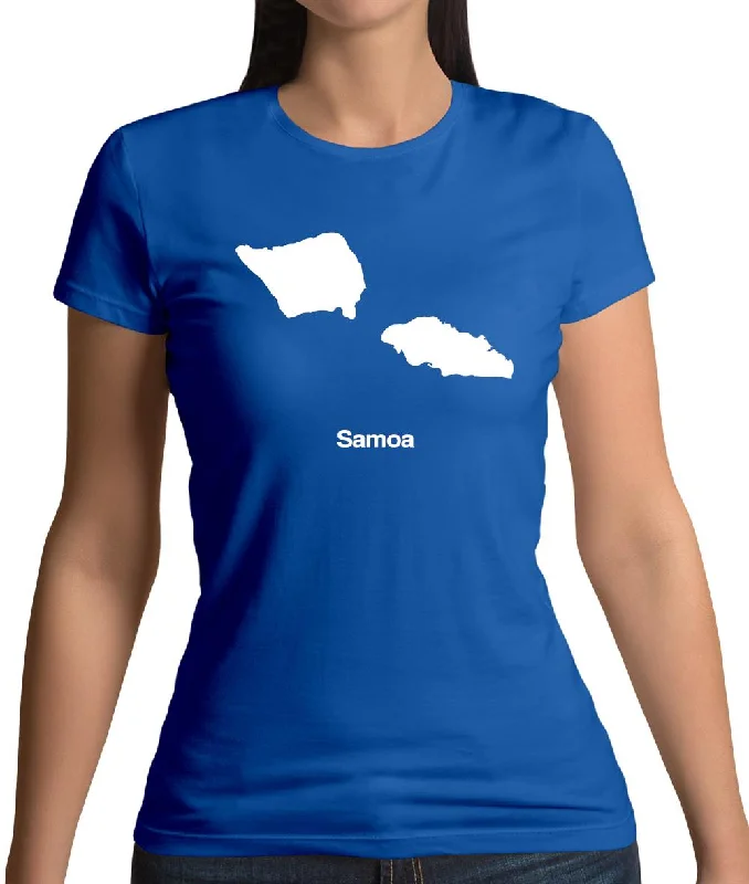 Samoa Silhouette Womens T-Shirt Cashmere Blend Cotton Blend Poly Blend