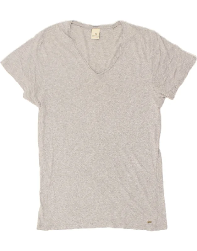 SCOTCH & SODA Womens T-Shirt Top UK 14 Large Grey Cotton Collared Crew Neck Turtle Neck SCOTCH & SODA Womens T-Shirt Top UK 14 Large Grey Cotton Collared Crew Neck Turtle Neck