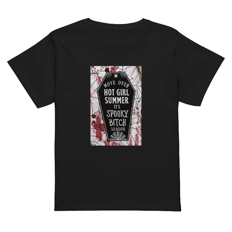 Spooky Season Women’s high-waisted t-shirt Terry Blend Velvet Blend Canvas Blend