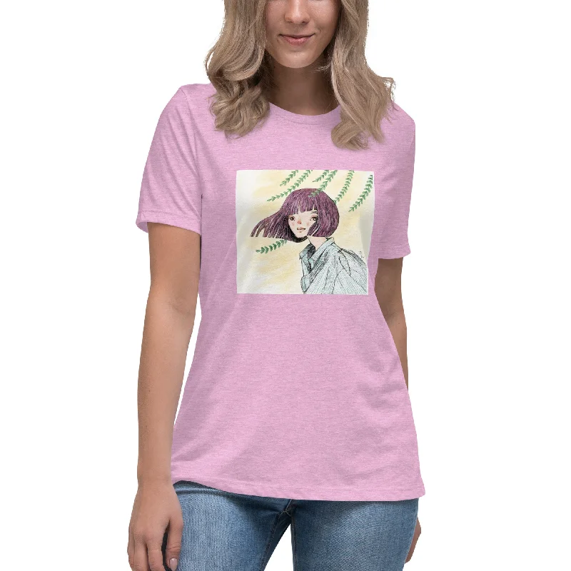 SPRING Women's T-Shirt Chenille Blend Fleece Blend Nylon Blend
