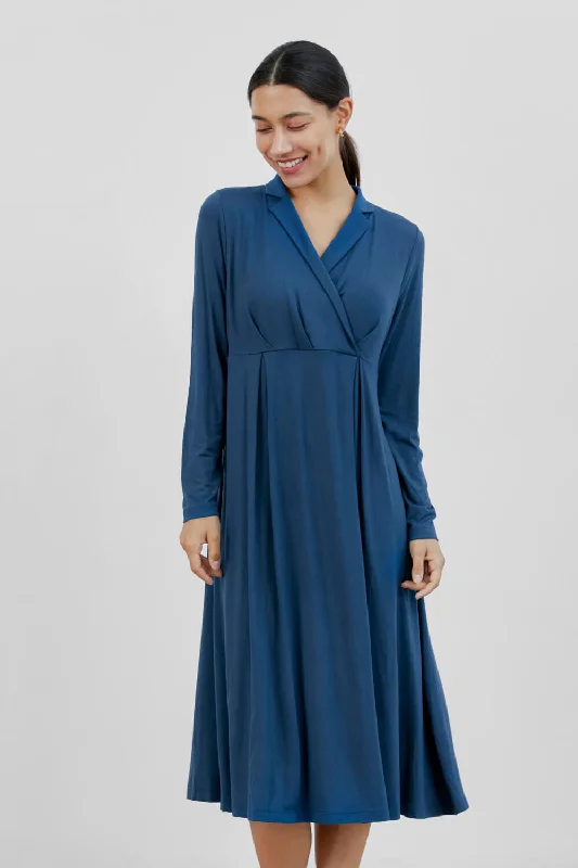 SUPERFINE MODAL Collar Wrap Dress