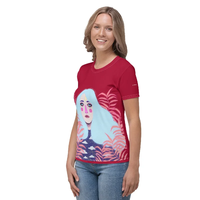 TAKE ME ON THE RIVER Women's T-shirt Chenille Brocade Lace