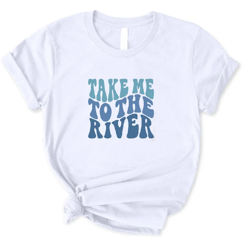 Take Me To The River T-Shirt for Women Handmade Hand-knitted Hand-woven