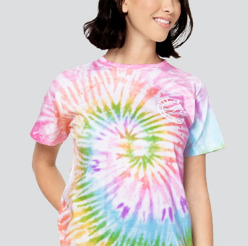 Brushed Wave Logo Pastel Tie Dye T-Shirt Mesh Blend Leather Blend Suede Blend