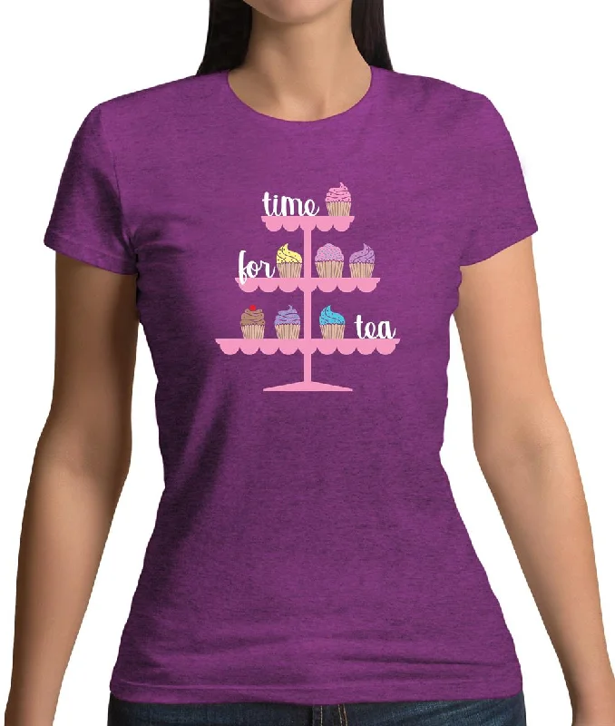 Time For Tea Womens T-Shirt Oversized T-Shirt Spandex breathable