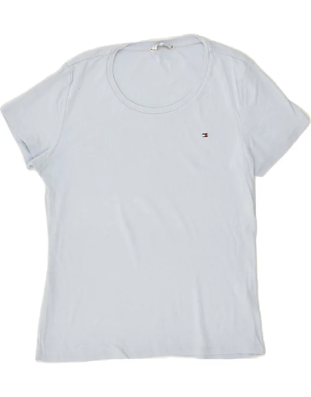 TOMMY HILFIGER Womens T-Shirt Top UK 12 Medium Blue Terry Blend Velvet Blend Canvas Blend TOMMY HILFIGER Womens T-Shirt Top UK 12 Medium Blue Terry Blend Velvet Blend Canvas Blend