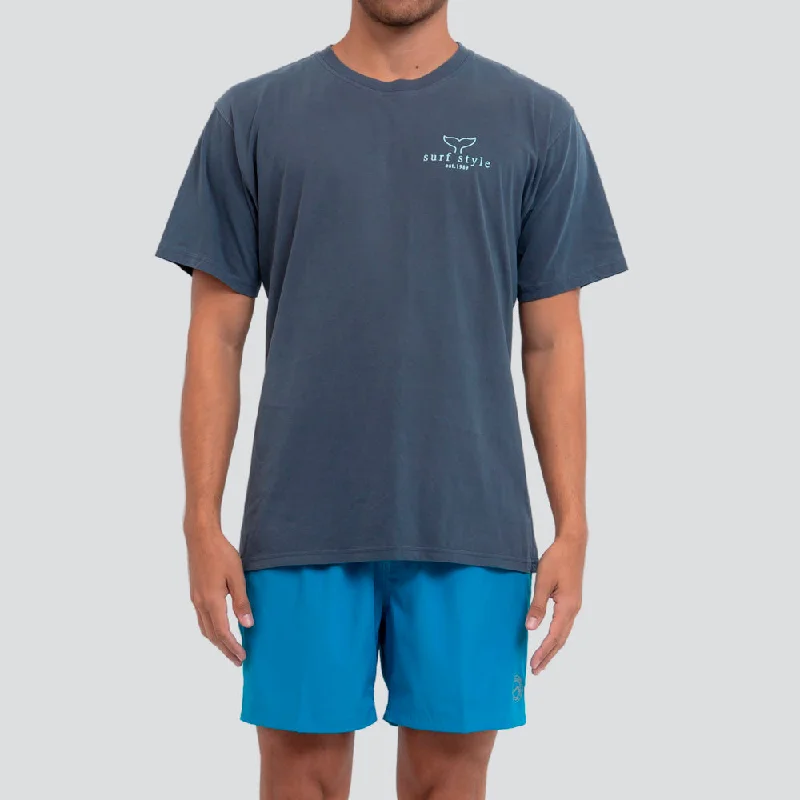 Whale Tail Garment Dye T-Shirt Boxy Fit Fitted Loose