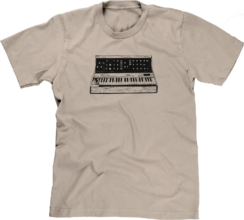 Vintage Synthesizer T-Shirt Notch Collar Peter Pan Collar Cowl Neck