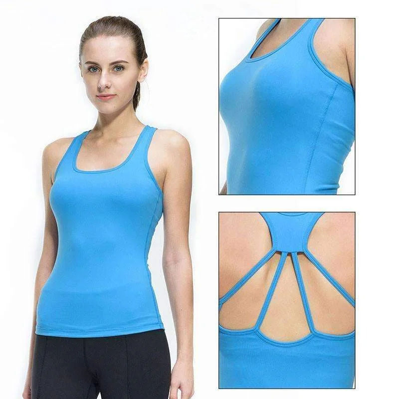 Women Fitness Tights Yoga Vest Gym Sports Sleeveless Shirts Compression Female T-shirt Nylon Sexy Sportswear Tank Top Layered Multi-layer Single Layer Women Fitness Tights Yoga Vest Gym Sports Sleeveless Shirts Compression Female T-shirt Nylon Sexy Sportswear Tank Top Layered Multi-layer Single Layer