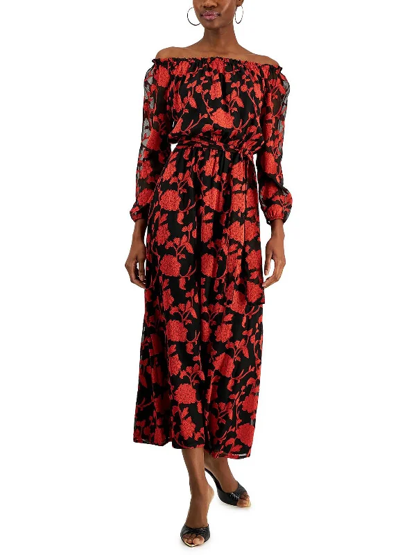 Womens Floral Long Maxi Dress