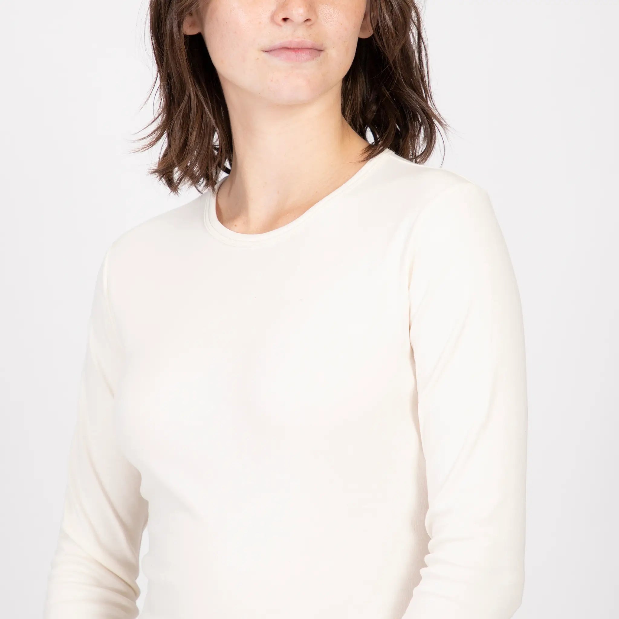 Women's Organic Pima Cotton Chemical-Free Long Sleeve T-Shirt Cotton Fabric Linen Fabric Terry Fabric Women's Organic Pima Cotton Chemical-Free Long Sleeve T-Shirt Cotton Fabric Linen Fabric Terry Fabric
