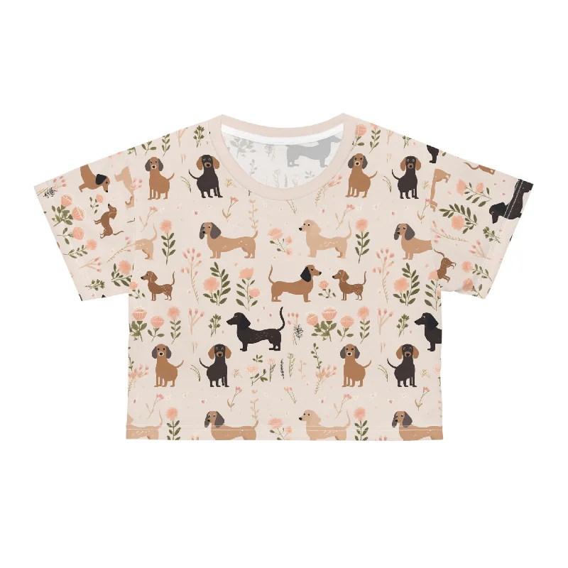 Dainty Delight - Dachshund Crop Tee