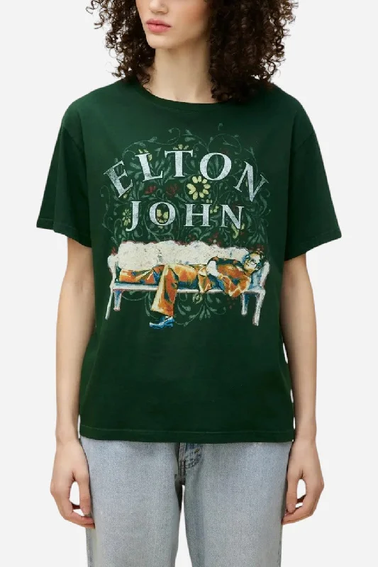 Daydreamer LA Elton John Floral Boyfriend Tee