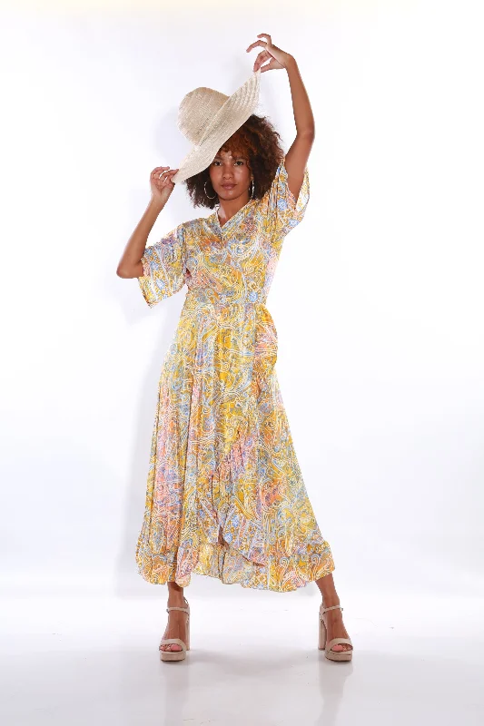 Happy maxi wrap dress- tuscany