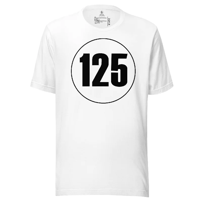 Unisex t-shirt: Black on White 125